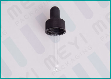 Het zwarte Plastic Druppelbuisje GLB 15/410 van Geribbelde pp voor Glazen buisflessen