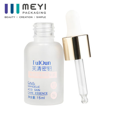 Schermgeprinte glazen olie dropper fles 15 ml Flat Shoulder Cosmetic