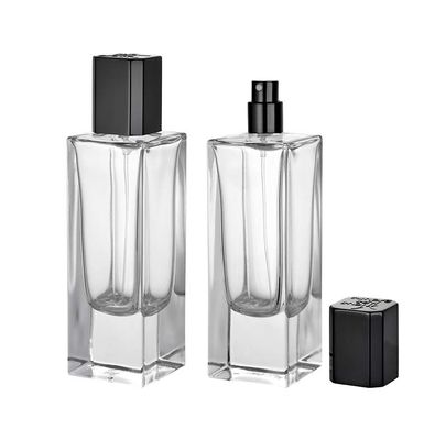 Custom Logo Glas Parfumflessen Crimp Spray Pump Verpakking in verschillende vormen Kleuren 30ml-100ml